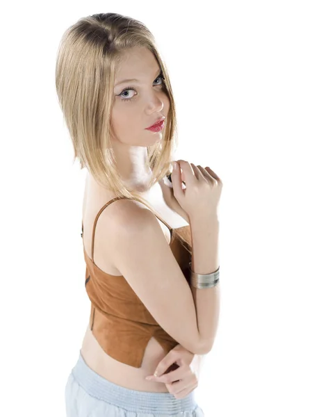 Mujer rubia joven — Foto de Stock