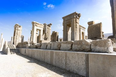 Şiraz, İran'ın Persepolis tarihi şehir, harabeler. Eylül 2016