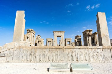 Şiraz, İran'ın Persepolis tarihi şehir, harabeler. Eylül 2016