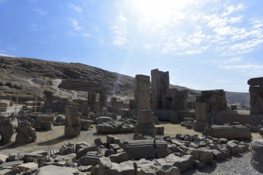 Şiraz, İran'ın Persepolis tarihi şehir, harabeler. Eylül 2016