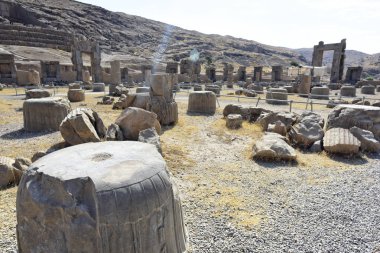 Şiraz, İran'ın Persepolis tarihi şehir, harabeler. Eylül 2016