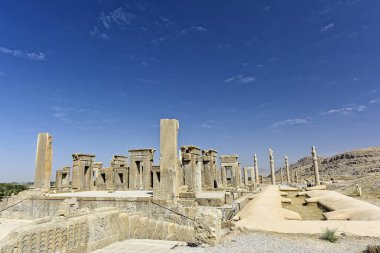 Şiraz, İran'ın Persepolis tarihi şehir, harabeler. Eylül 2016