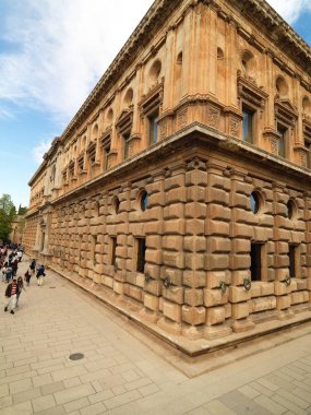 Alhambra Palace, Granada, Endülüs, İspanya. 04 Nisan 2015