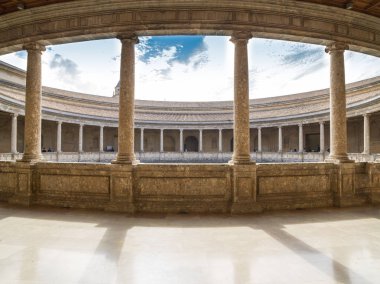 Charles V Granada, Andalusia, İspanya Sarayı. Nisan 2015