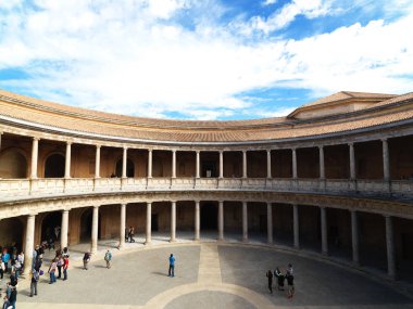 Charles V Granada, Andalusia, İspanya Sarayı. Nisan 2015