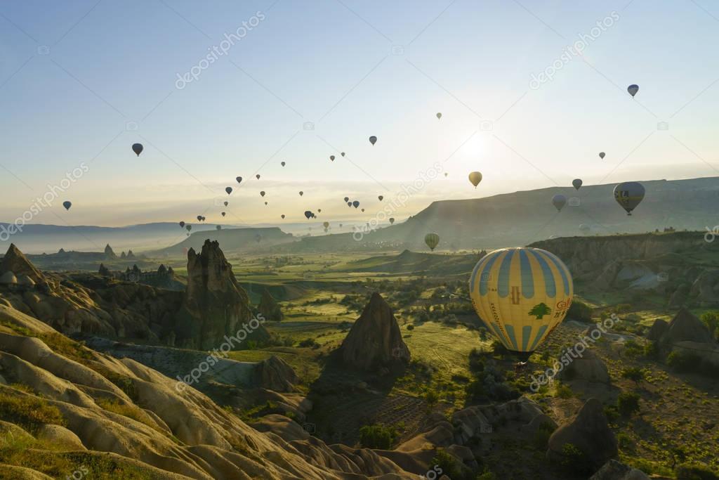 Hot air balloons on Cappadocia sky, Turkey