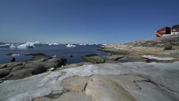 Tradycyjne życie w Ilulissat, Grenlandia — Wideo stockowe