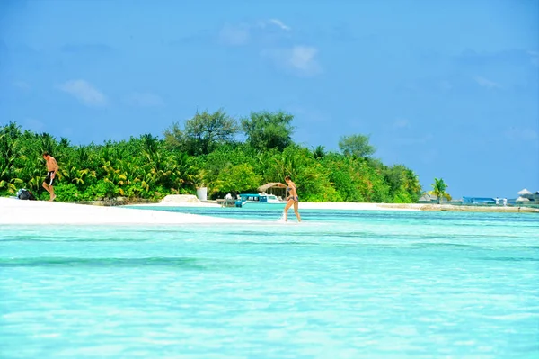 Krásná krajina a příroda v Maledivách. Března 2012 — Stock fotografie
