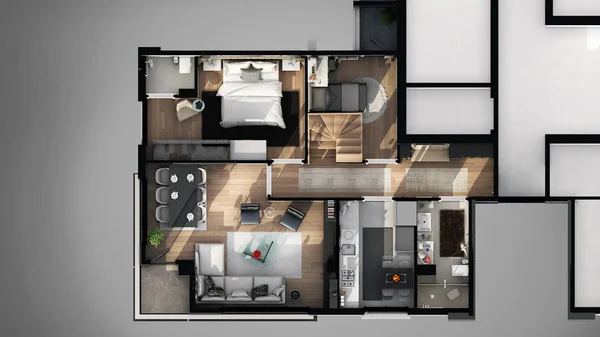 Render Van Plattegrond — Stockfoto