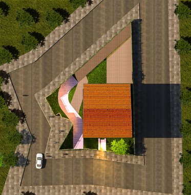 Üstten Görünüm oluşturma 3d render