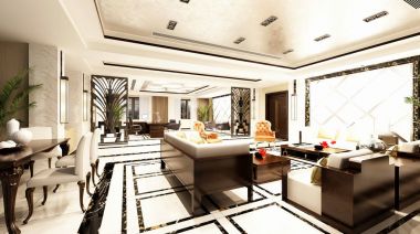 Oturma odasının 3D görüntüsü