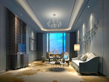 Oturma odasının 3D görüntüsü