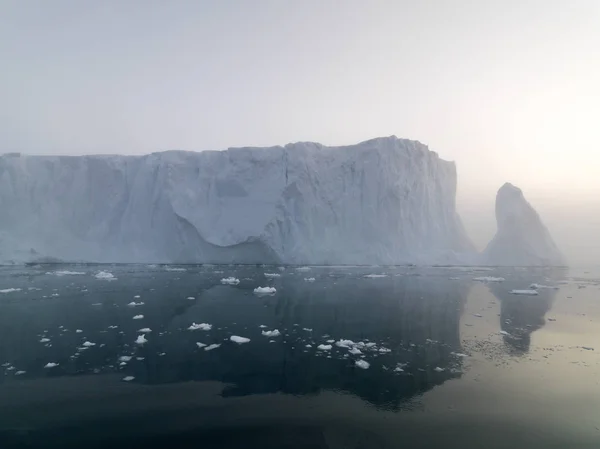 Τεράστιοι Παγετώνες Στον Αρκτικό Ωκεανό Στη Γροιλανδία — Φωτογραφία Αρχείου