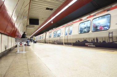 Istanbul, Türkiye'de tren istasyonu. 30 Aralık 2017