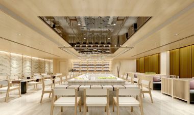 lüks otel yemek odasının 3D render