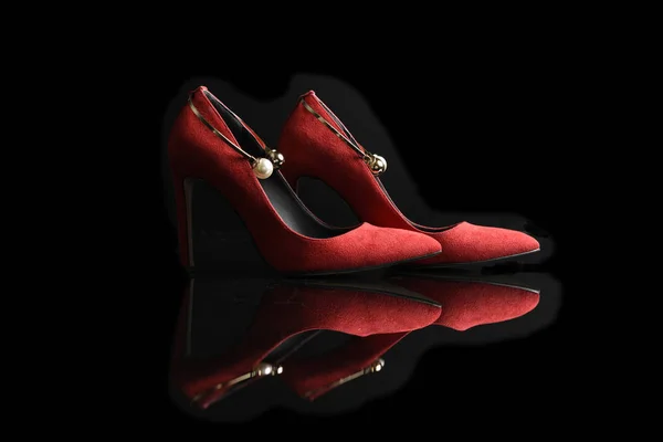 Chaussures Femme Rouge Talon Haut — Photo