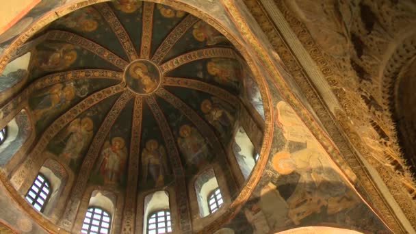 มมองภายในของ Hagia Sophia ในอ ประเทศต — วีดีโอสต็อก