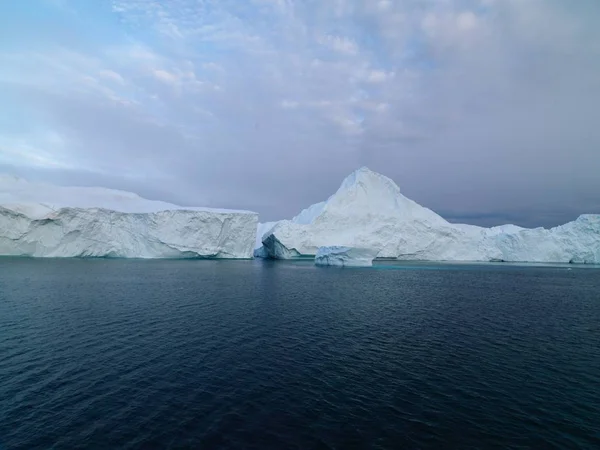 Jeges Grönland Északi Sarki Jéghegyek — Stock Fotó