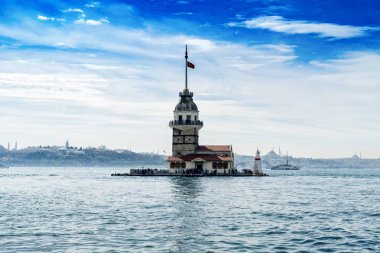 Istanbul boğazı ve cityscape