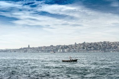 Istanbul boğazı ve cityscape
