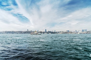 Istanbul boğazı ve cityscape