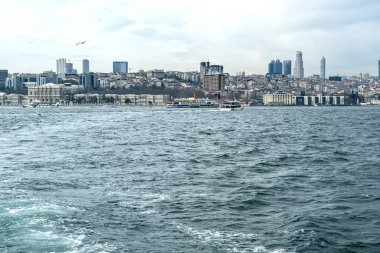 Istanbul boğazı ve cityscape