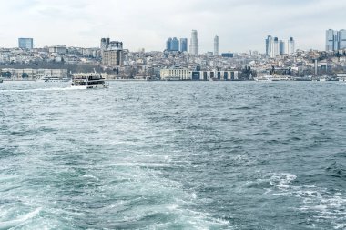 Istanbul boğazı ve cityscape