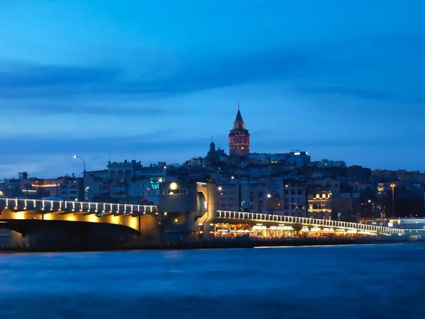 Galatská Věž Pohled Istanbul Bosphorus — Stock fotografie