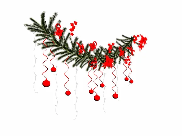 Christmas Decor Set Render — Stock Photo, Image