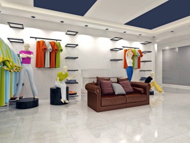Moda Dükkanı 3D render