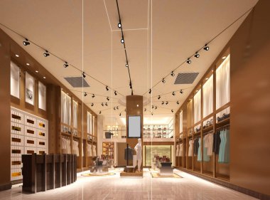 3 boyutlu perakende satış, sergi. Alışveriş merkezi