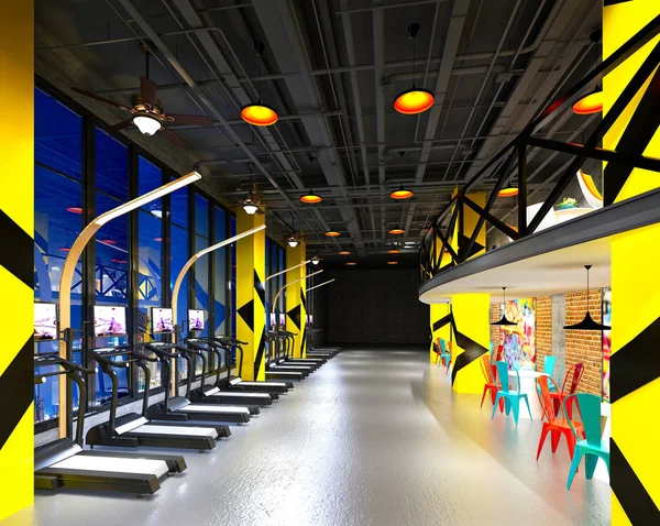 Rendu Gymnase Centre Fitness — Photo