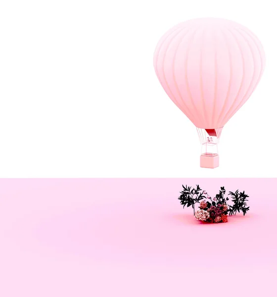 Καθιστούν Ροζ Μπαλόνια Χρώμα — Φωτογραφία Αρχείου