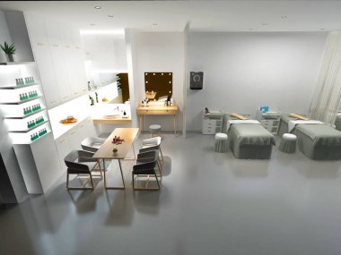 3D render masaj odası