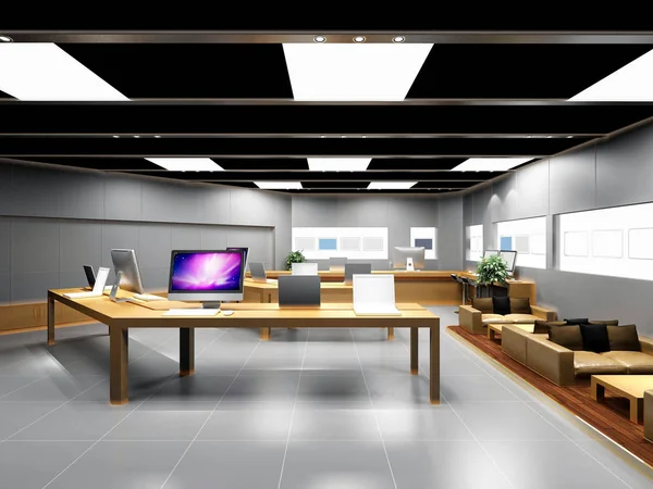 3d render of exhibition shop