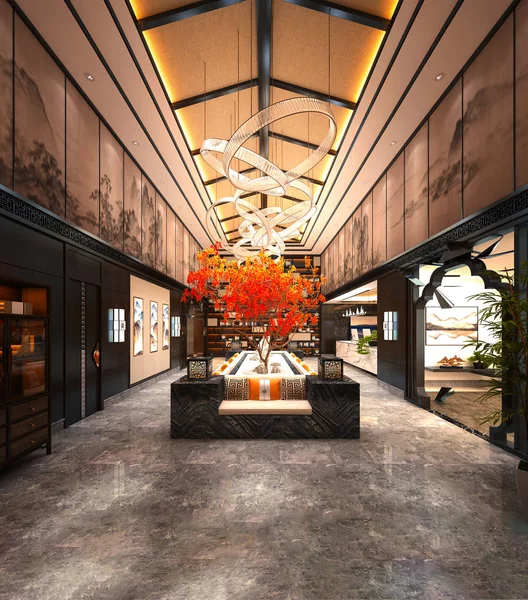 Rendering Interni Hotel Lusso — Foto Stock