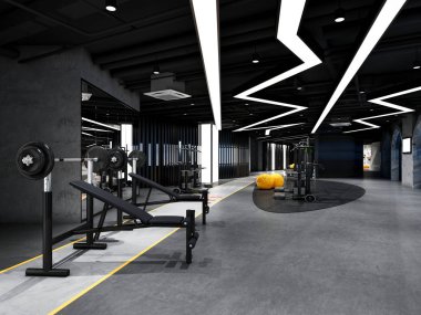 spor salonu fitness Center 3D render