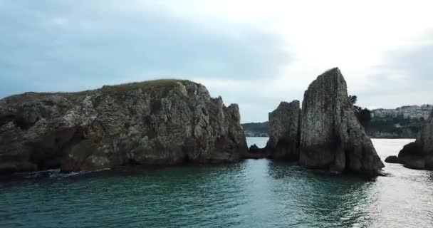 Vista Aérea Del Paisaje Marino Impresionante Paisaje — Vídeo de stock