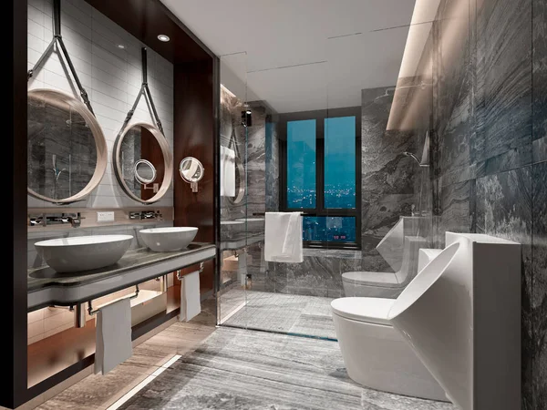 Renderizar Banheiro Luxo — Fotografia de Stock