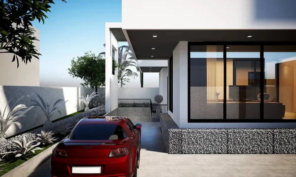 Render Casa Luxo Villa — Fotografia de Stock