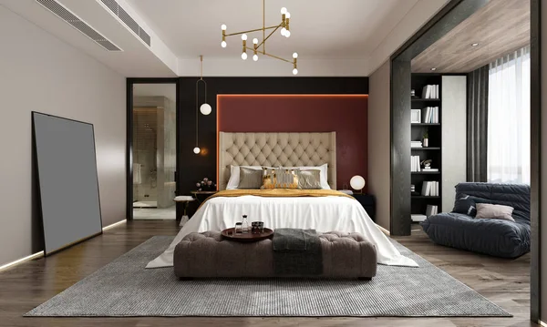 Rendu Chambre Hôtel Luxe — Photo