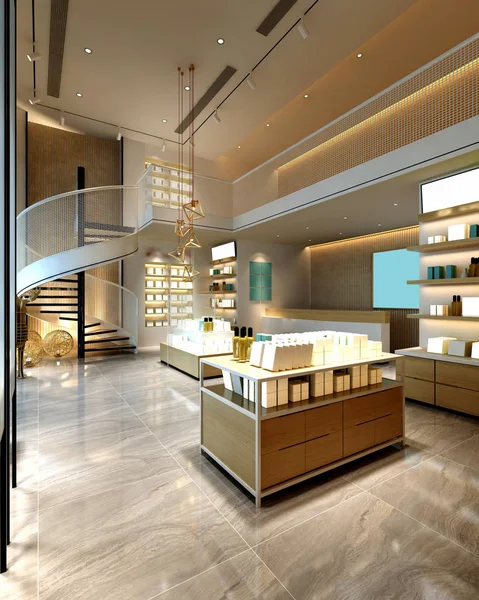 Rendering Van Cosmetica Winkel Interieur — Stockfoto