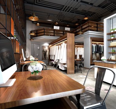 moda mağaza 3D render
