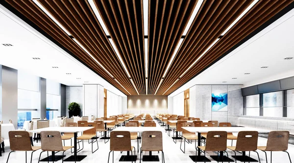 Render Cafe Restaurant Interior — Stok fotoğraf