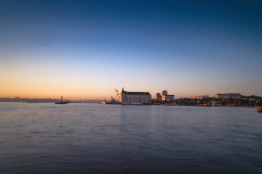 Landscape view of Istanbul bosphorus at sunset time