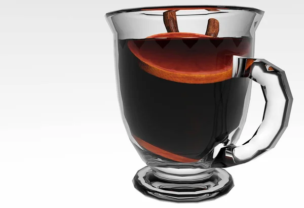 Render Hot Coffee — Stock Photo, Image