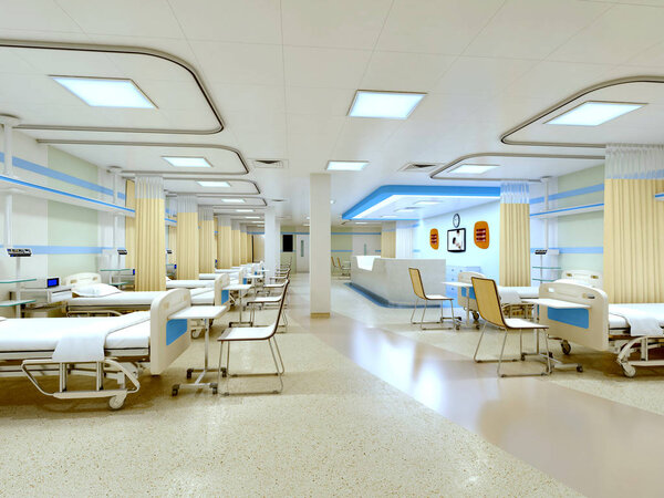 3D рендеринг интерьера больницы