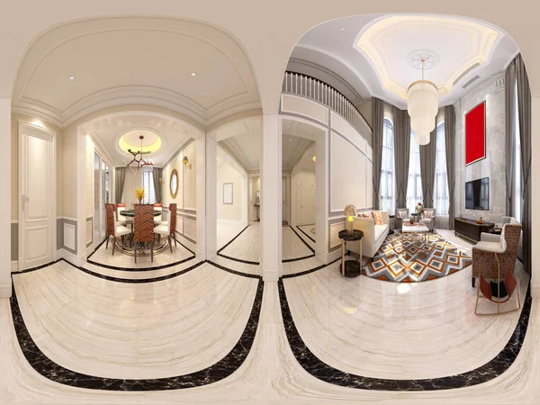 360 Degrees Home Interieur Rendering — Stockfoto