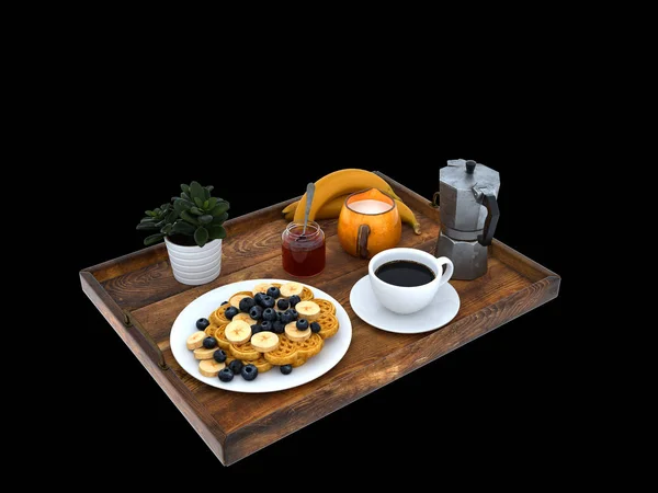 Рендеринг Завтрака — стоковое фото