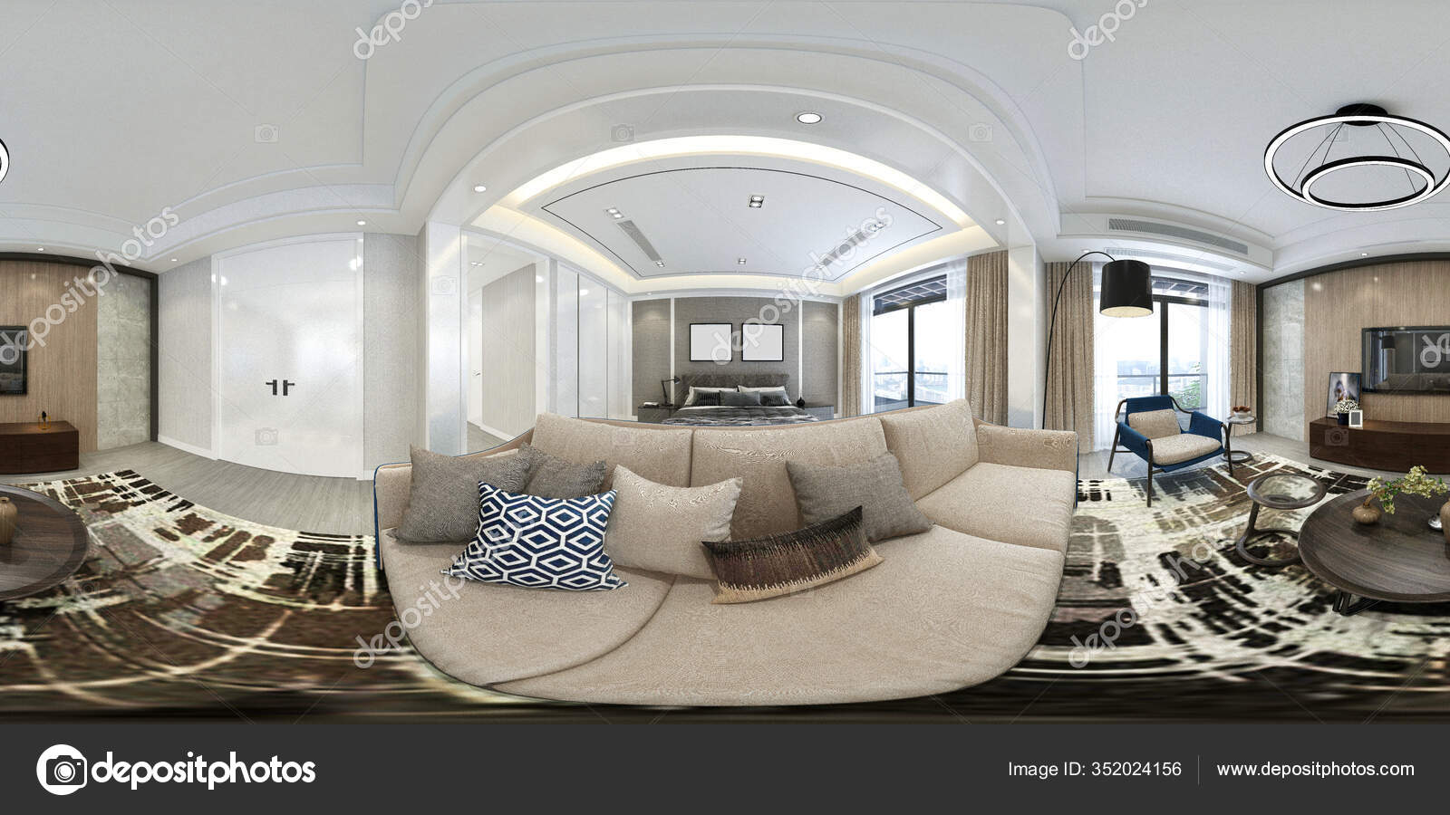 Гостиничный Номер 360 Градусов Рендеринг стоковое фото ©mtellioglu ...